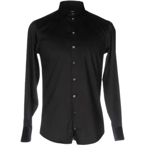 Casual Shirts, male, , Size: 3XL Slim Stretch Cotton Shirt Italian Collar - Emporio Armani - Modalova