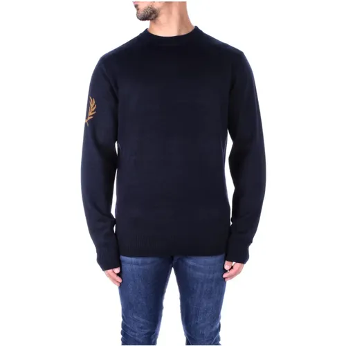 Blaue Logo Pullover Fred Perry - Fred Perry - Modalova