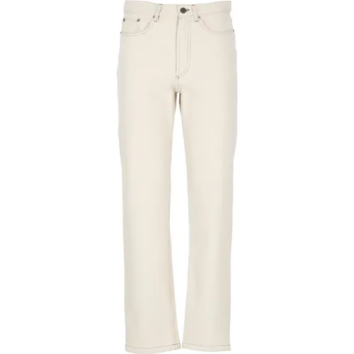 High Waist Ivory Cotton Jeans , female, Sizes: W26, W28, W25, W27 - A.p.c. - Modalova