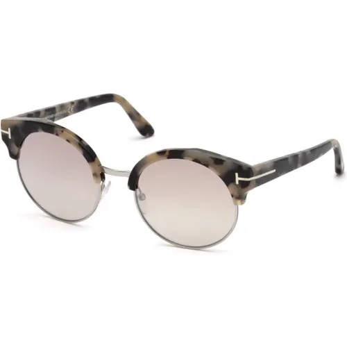 Alissa Sunglasses Brown Mirrored Lens , female, Sizes: 54 MM - Tom Ford - Modalova