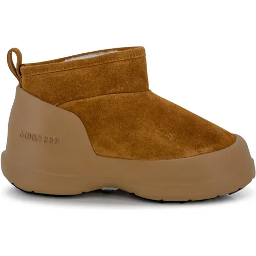 Flat Brandy Suede Slip-On Shoes , female, Sizes: 3 UK, 4 UK, 6 UK, 5 UK, 2 UK, 7 UK - moon boot - Modalova