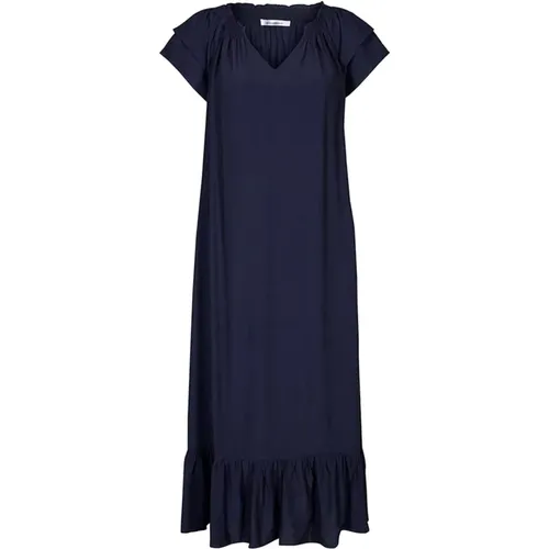 Statement Maxi Dress with V-Neck and Ruffled Hem , female, Sizes: S, XL, XS, L - Co'Couture - Modalova