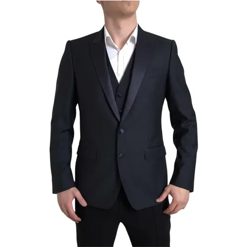 Blazers, male, , Size: L Slim Fit 2-Piece Suit - Dolce & Gabbana - Modalova