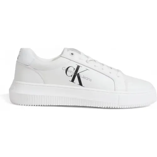 Chunky Cupsole Mono Leder Sneakers , Damen, Größe: 36 EU - Calvin Klein Jeans - Modalova