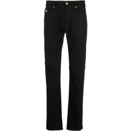 Stretch Rinsed Denim Jeans Schwarz , Herren, Größe: W34 - Versace - Modalova