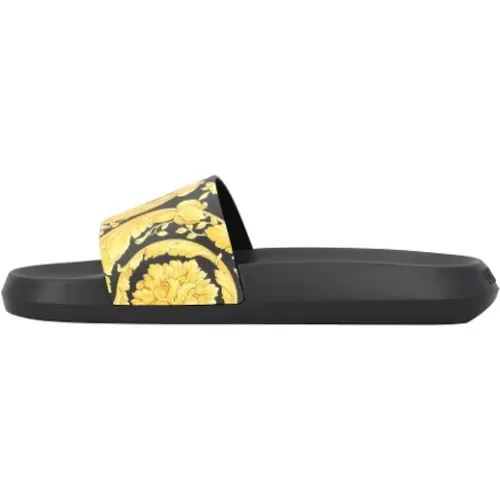 Sliders, male, , Size: 10 US Rubber sandals - Versace - Modalova