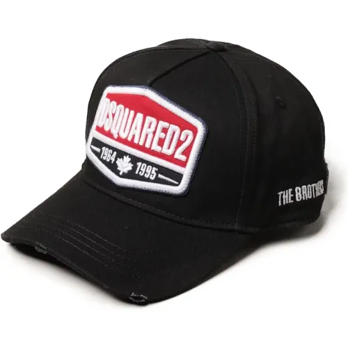 Adjustable Cargo Baseball Cap with Logo Embroidery , male, Sizes: ONE SIZE - Dsquared2 - Modalova