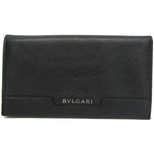 Pre-owned Wallets, male, , Size: ONE SIZE Pre-owned Leather wallets - Bvlgari Vintage - Modalova