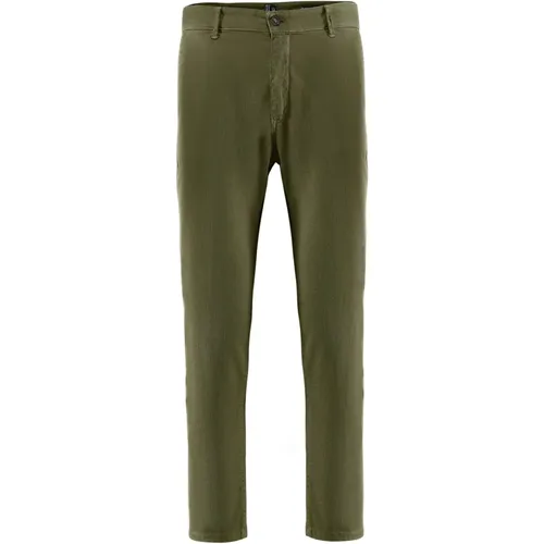 Chinos, male, , Size: W34 Stretch Cotton Piqué Chino Pants - BomBoogie - Modalova