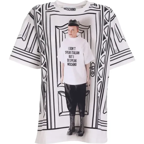 Bedrucktes T-Shirt für modebewusste Frauen - Moschino - Modalova