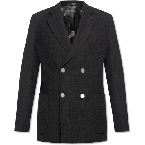 Tweedblazer , Herren, Größe: XL - Emporio Armani - Modalova