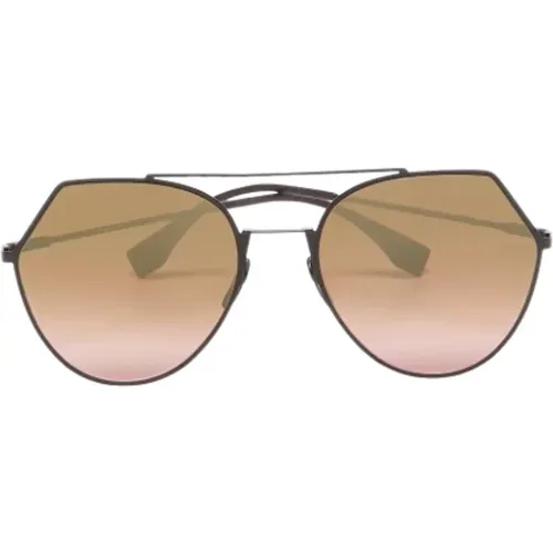 Pre-owned Accessories, female, , Size: ONE SIZE Pre-owned Metal sunglasses - Fendi Vintage - Modalova