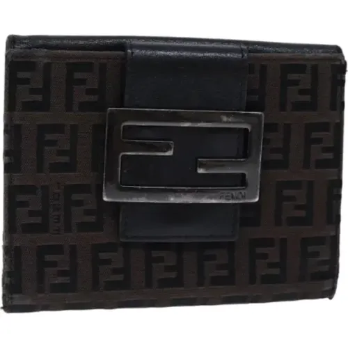 Pre-owned Wallets, female, , Size: ONE SIZE Pre-owned Canvas wallets - Fendi Vintage - Modalova