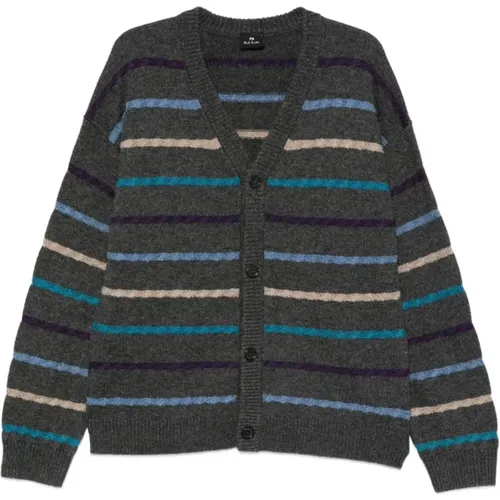 Cardigans, male, , Size: L Striped Cardigan - Paul Smith - Modalova
