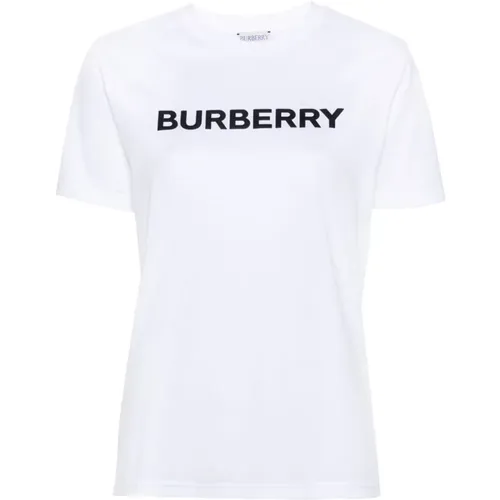 Weiße T-Shirts Polos für Frauen , Damen, Größe: L - Burberry - Modalova