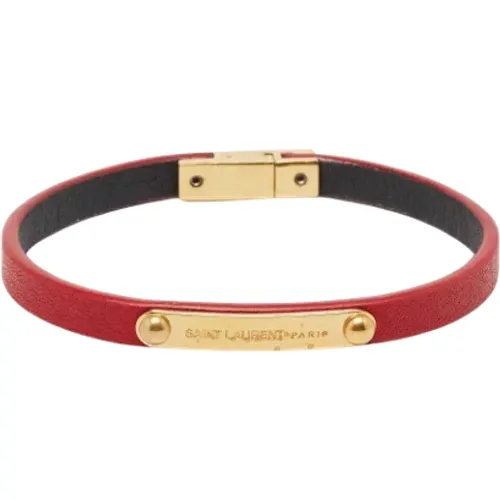 Pre-owned Jewellery, female, , Size: ONE SIZE Pre-owned Leather bracelets - Yves Saint Laurent Vintage - Modalova