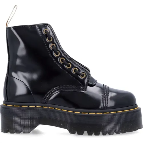 Schwarze vegane Plateaustiefel - Dr. Martens - Modalova