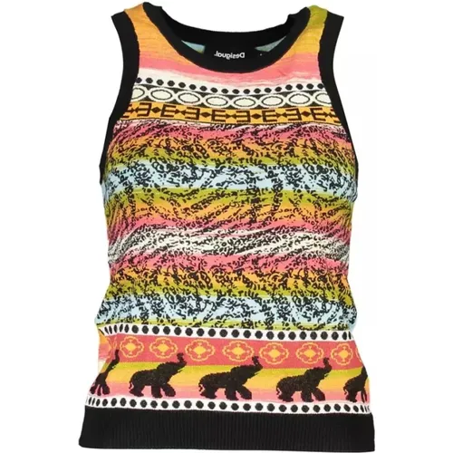 Schickes Tanktop mit Breiten Schultern , Damen, Größe: L - Desigual - Modalova