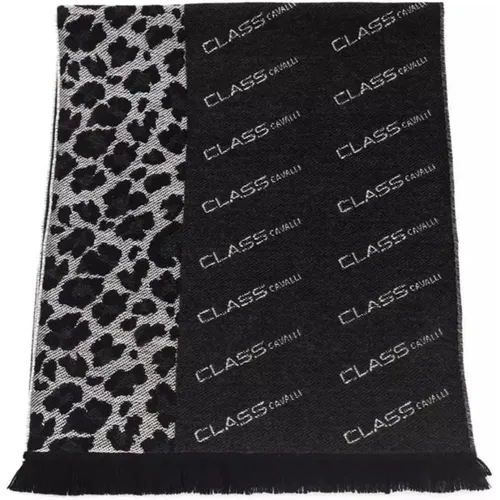 Winter Scarves, male, , Size: ONE SIZE Animalier Logo Scarf - Cavalli Class - Modalova