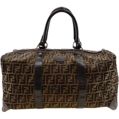 Pre-owned Weekend Bags, unisex, , Size: ONE SIZE Pre-owned Canvas handbags - Fendi Vintage - Modalova