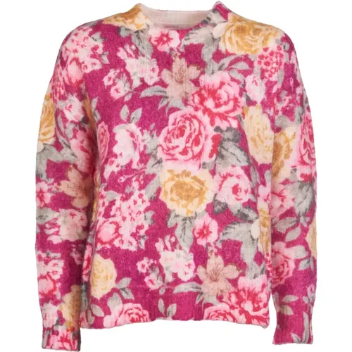 Blumiger Rundhalsausschnitt Pullover - Saint Barth - Modalova