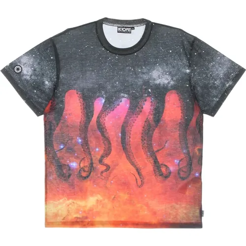 T-Shirts, male, , Size: M Galaxy Black Tee Short Sleeve T-shirt - Octopus - Modalova