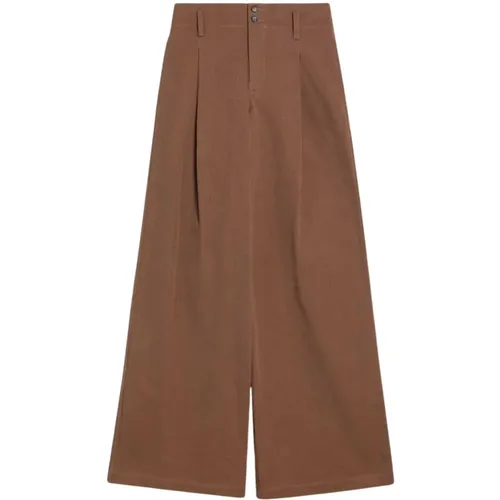 Wide Trousers, female, , Size: S High-Rise Wide-Leg Pants - Chloé - Modalova