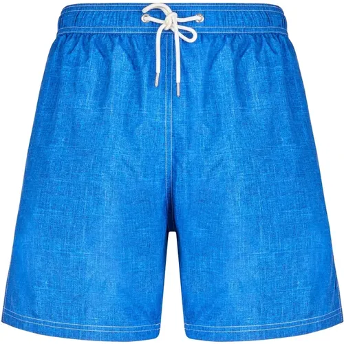 Blaue Boxershorts aus Polyester Modell , Herren, Größe: XL - PAUL & SHARK - Modalova