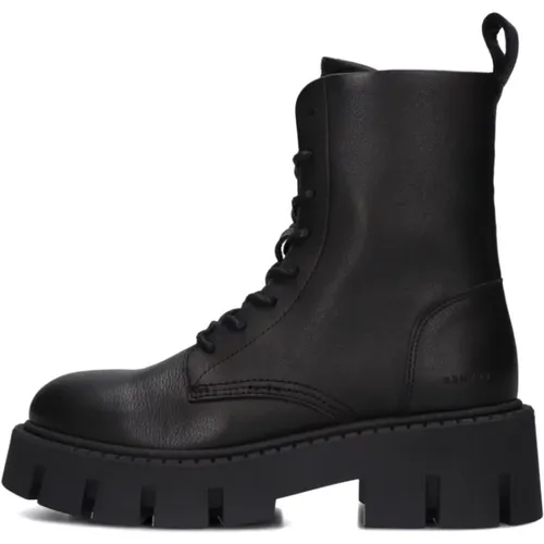 Schwarze Leder Schnürstiefel , Damen, Größe: 37 EU - Copenhagen Studios - Modalova