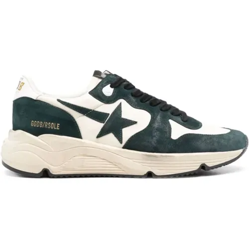 Green Suede Star Sneakers , male, Sizes: 11 UK, 9 UK, 7 UK, 10 UK, 8 UK, 5 UK - Golden Goose - Modalova