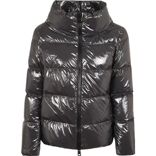 Grey Gloss Down Jacket Aw24 , female, Sizes: S, XL - Herno - Modalova