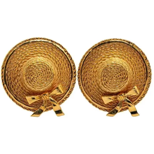 Pre-owned Jewellery, female, , Size: ONE SIZE Pre-owned Metal earrings - Chanel Vintage - Modalova