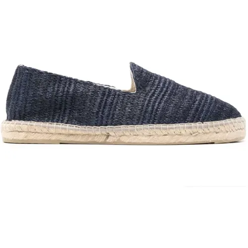 Espadrilles, male, , Size: 7 US Navy Flat Slip-On Shoes - Manebí - Modalova