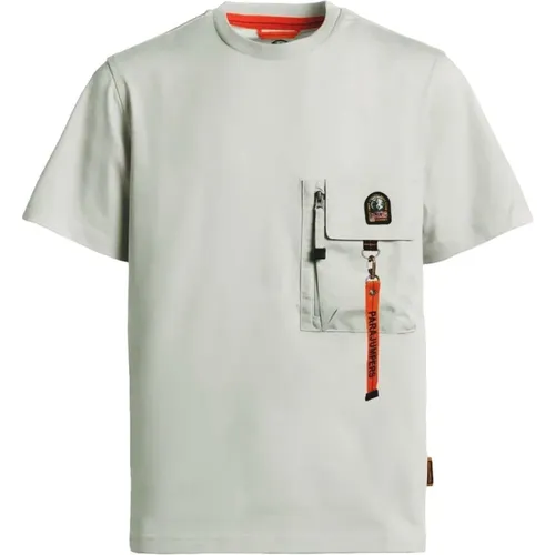 Mojave Moonstruck Hellgrünes T-Shirt , Herren, Größe: XL - Parajumpers - Modalova