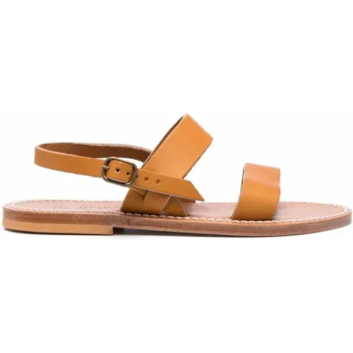 Flat Sandals, female, , Size: 8 US Leather Sandals with Thin Straps - K.jacques - Modalova