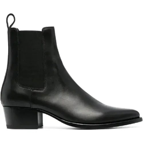 Luxury Leather Heeled Ankle Boots , female, Sizes: 8 UK - Amiri - Modalova