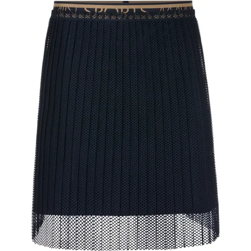 Pleated Net Mini Skirt , female, Sizes: XS, L, S - Marc Cain - Modalova