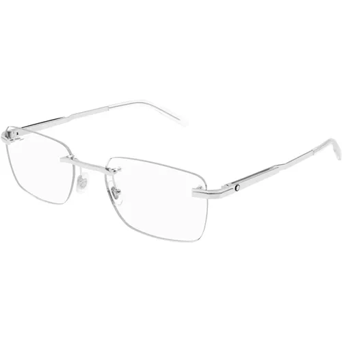 Glasses, male, , Size: 54 MM Silver Sunglasses for Men - Montblanc - Modalova