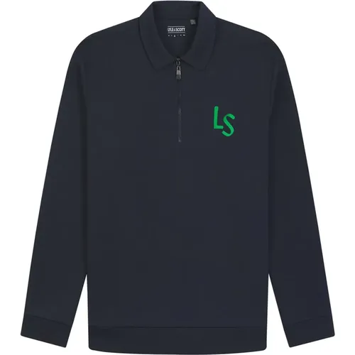 Logo Quarter Zip Sweatshirt , Herren, Größe: L - Lyle & Scott - Modalova