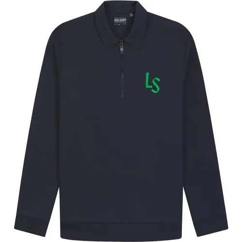 Logo Quarter Zip Sweatshirt , Herren, Größe: 2XL - Lyle & Scott - Modalova