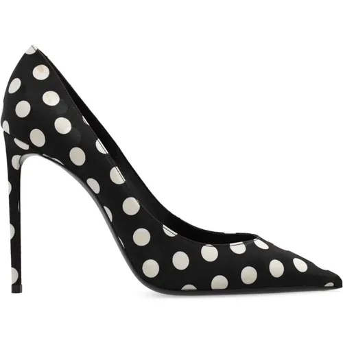 Satin Pumps mit Pois-Detail - Saint Laurent - Modalova