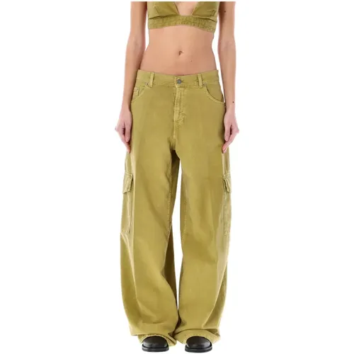 Olive Cargo Pants , female, Sizes: W26 - Haikure - Modalova