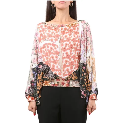 Bluse und Hemden mit Blumen Patch - Manila Grace - Modalova