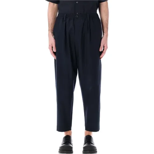 Black Tropical Wool Pants , male, Sizes: L, M, XL - Marni - Modalova