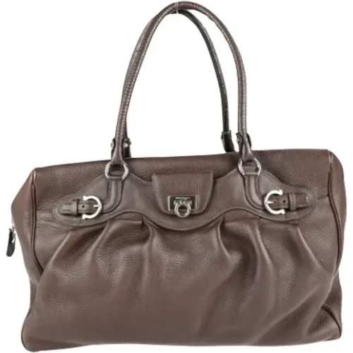 Pre-owned Tote Bags, female, , Size: ONE SIZE Pre-owned Leather handbags - Salvatore Ferragamo Pre-owned - Modalova