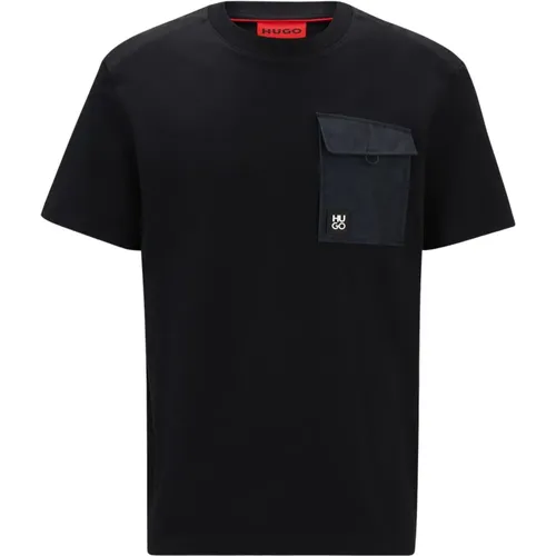 Schwarzes Dabieno T-Shirt und Polo , Herren, Größe: L - Hugo Boss - Modalova