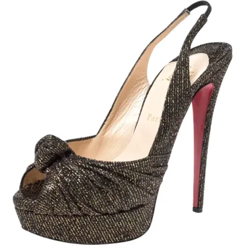 Pre-owned Fabric heels , female, Sizes: 6 1/2 UK - Christian Louboutin Pre-owned - Modalova