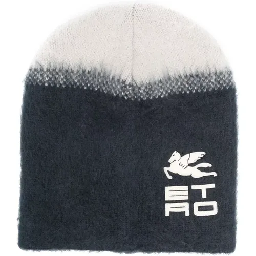 Beanies, male, , Size: ONE SIZE Logo Patch Beanie - ETRO - Modalova