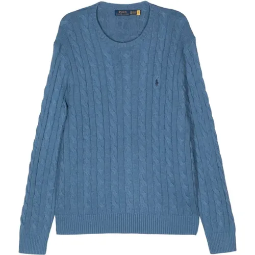 Blaue Pullover , Herren, Größe: XS - Ralph Lauren - Modalova