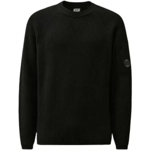 Blauer Herrenpullover , Herren, Größe: L - C.P. Company - Modalova